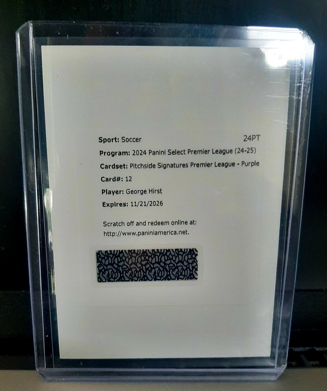 24/25 Select PL George Hirst Auto Redemption Pitchside Purple #/199 Ipswich Town for sale on Ebay