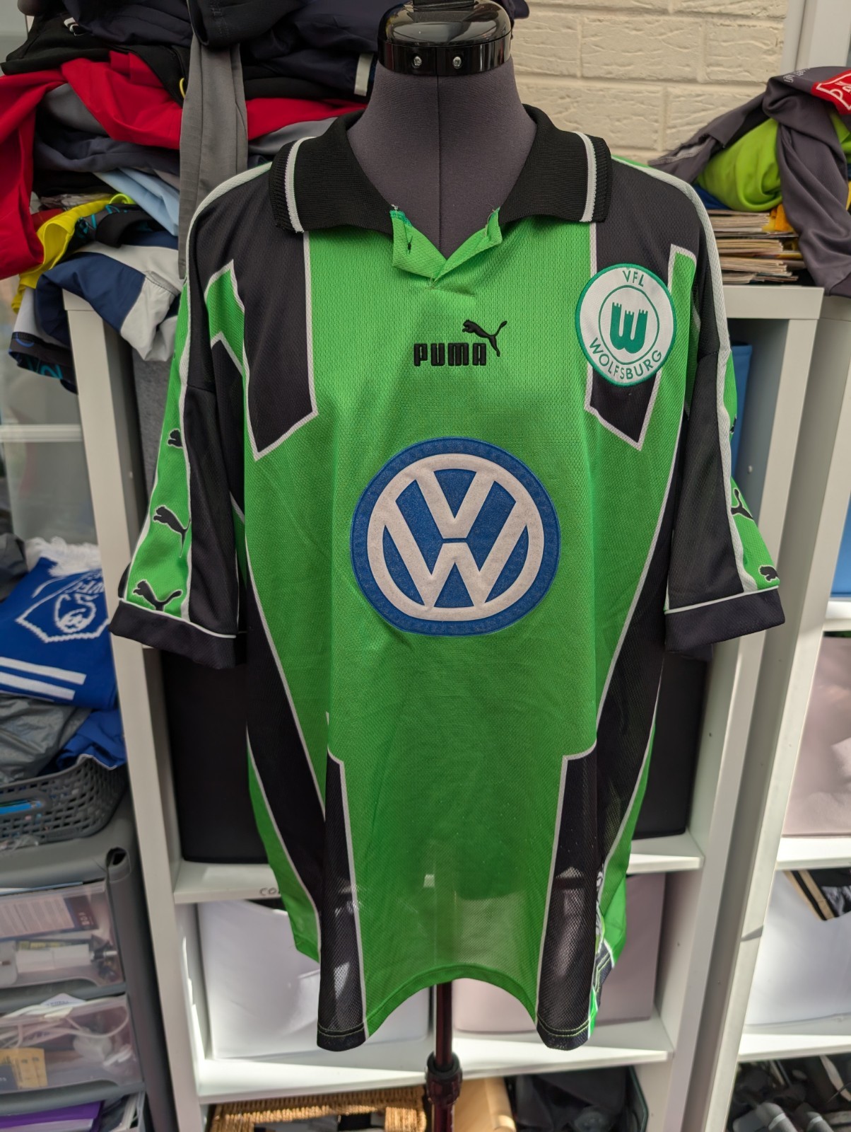 Wolfsburg Football Shirt 1998 1999 Puma Vintage Top XXL Jersey Trikot 90's 2XL for sale on Ebay