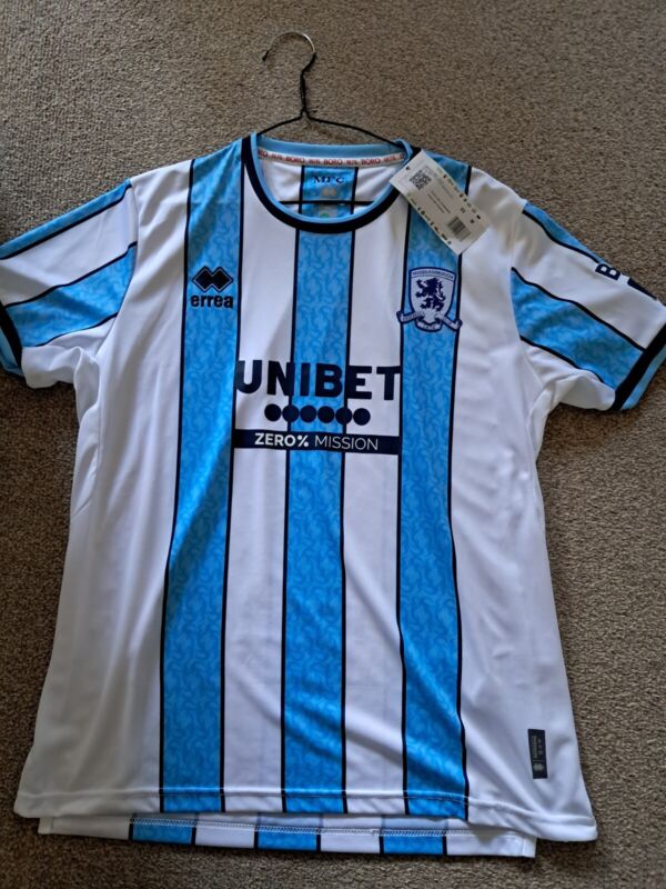 Middlesbrough FC Away Shirt 2024 New Tags BNWT Medium Med M Errea Official 2025 for sale on Ebay