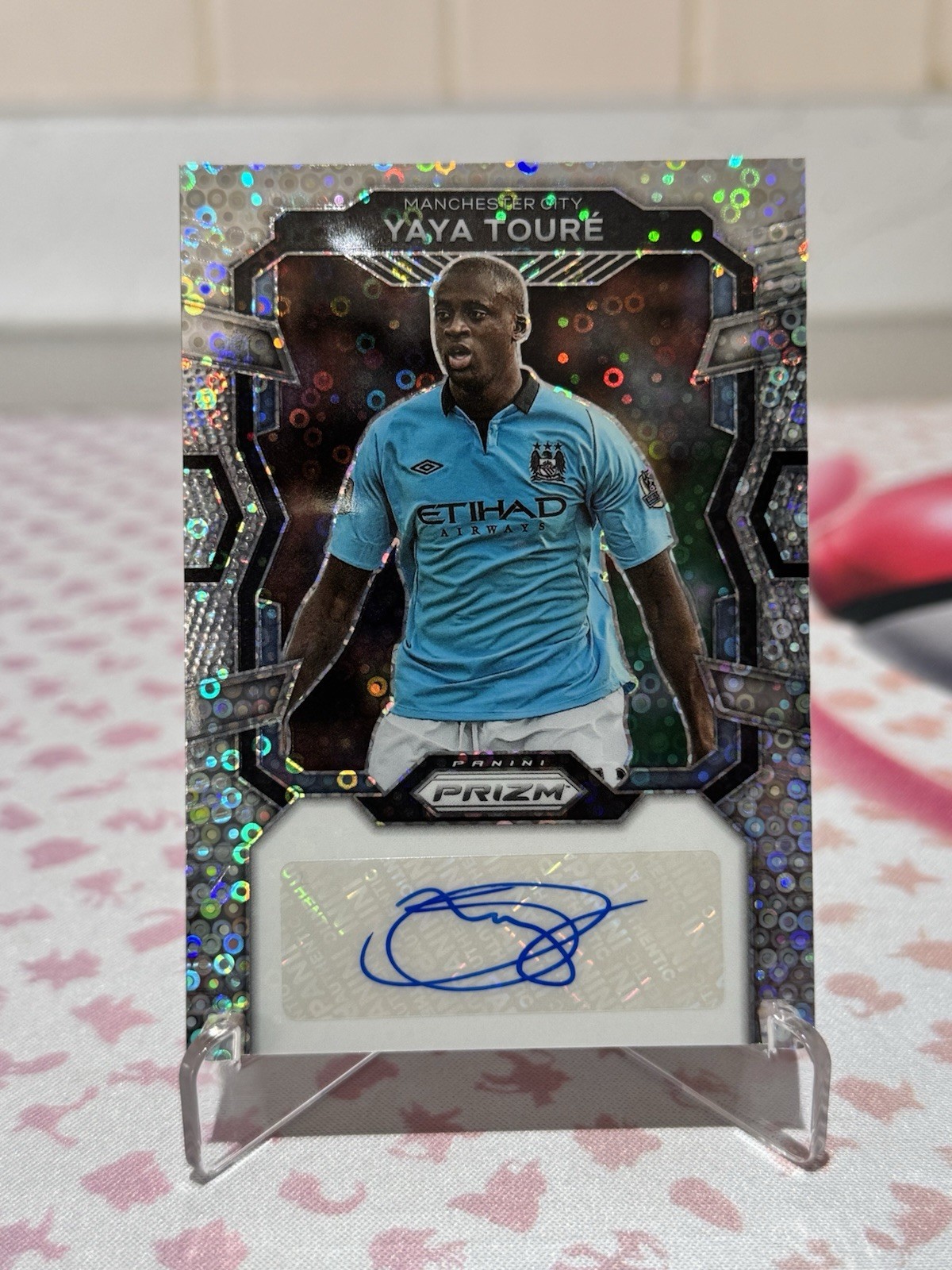 Panini Prizm Premier League 2023/24 Yaya Toure Auto Disco Manchester City S-YT for sale on Ebay