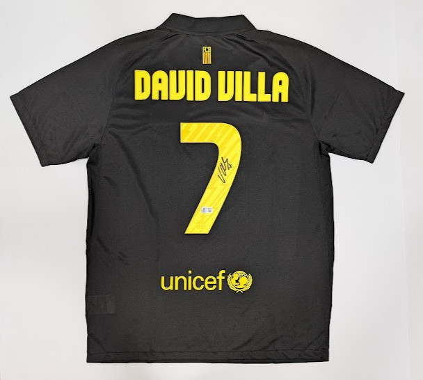 DAVID VILLA Back Signed FC Barcelona Jersey Authenticated by Beckett for sale on Ebay