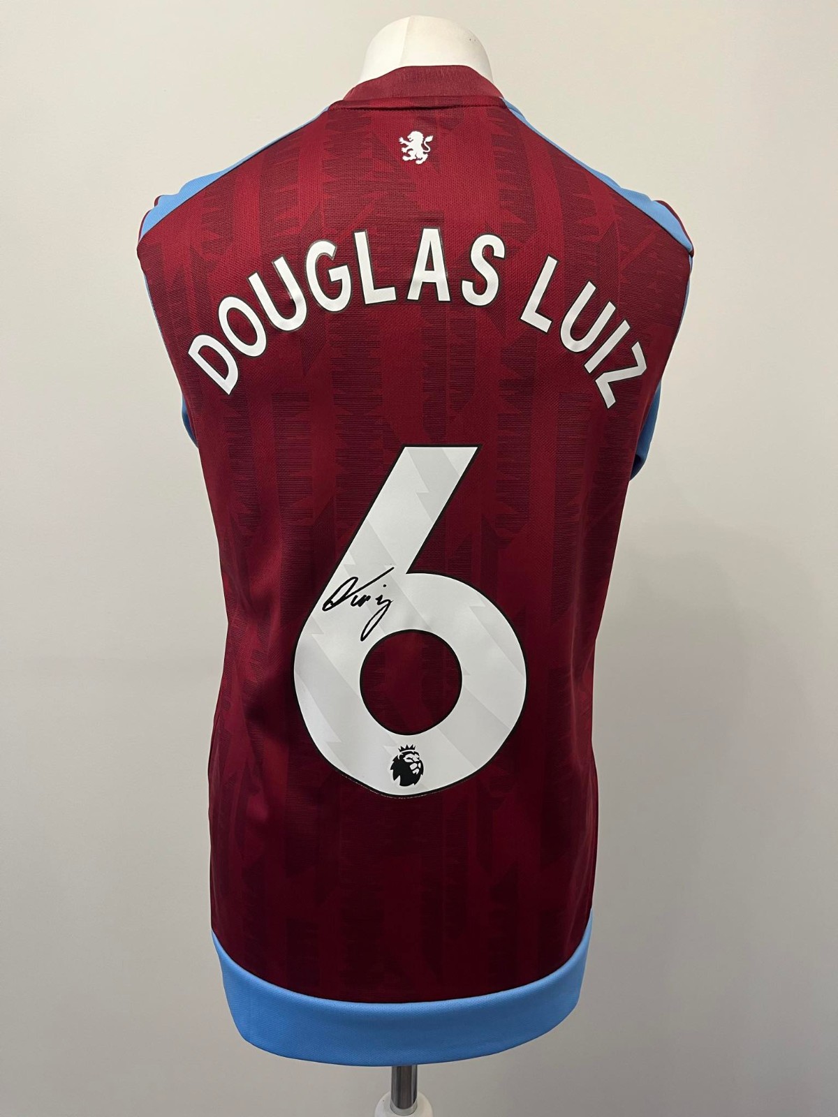 Signed DOUGLAS LUIZ Shirt - Aston Villa -PROOF/COA- Brazil Juventus for sale on Ebay