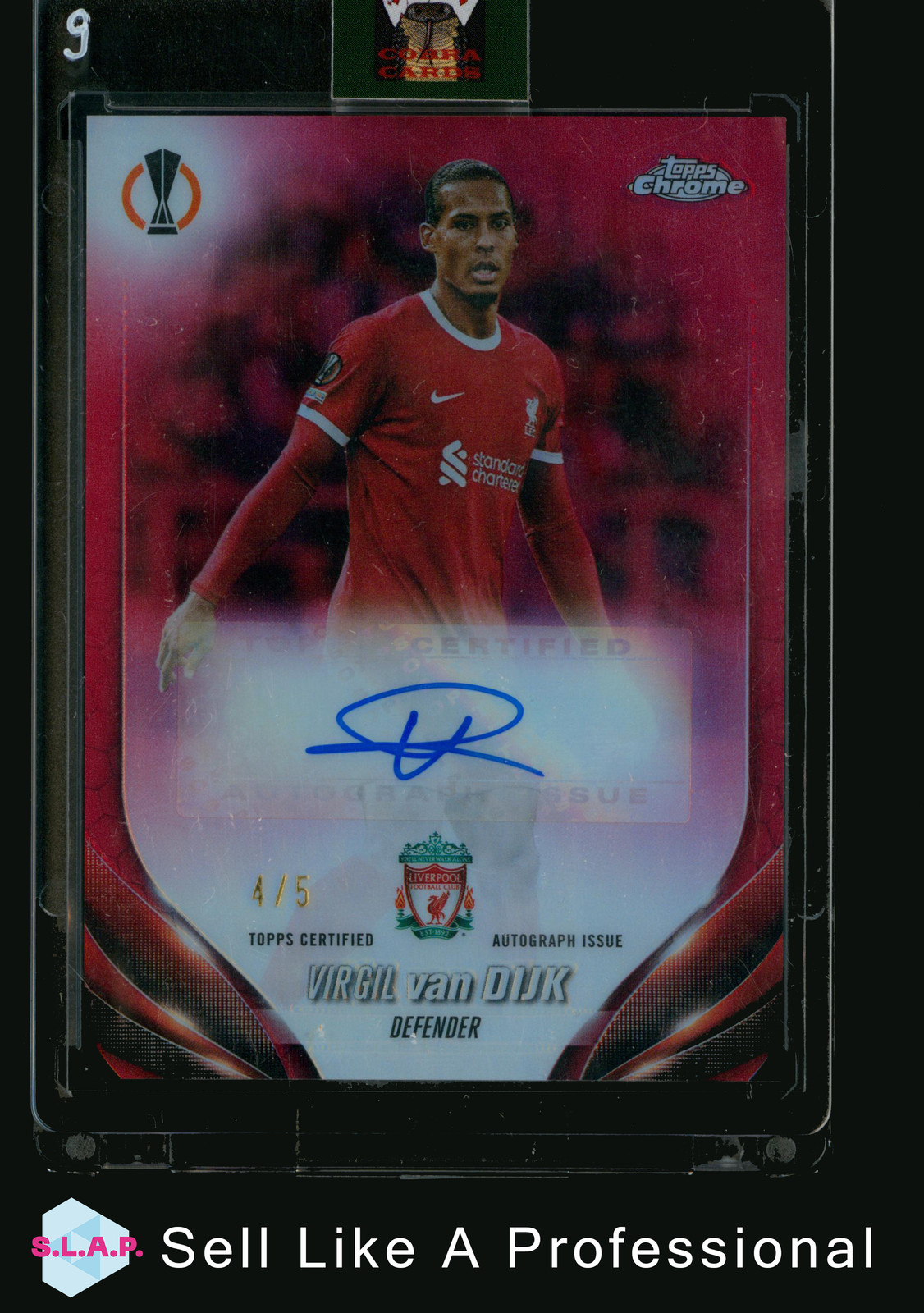 VIRGIL VAN DIJK TOPPS 4/5 CA-VVD 2024 CHROME UEL LIVERPOOL FC ENGLISH AUTOGRAPH for sale on Ebay