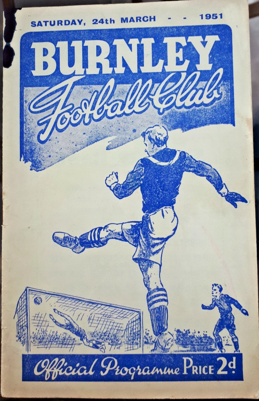 Burnley v Manchester United programme 1950/51 Season for sale on Ebay