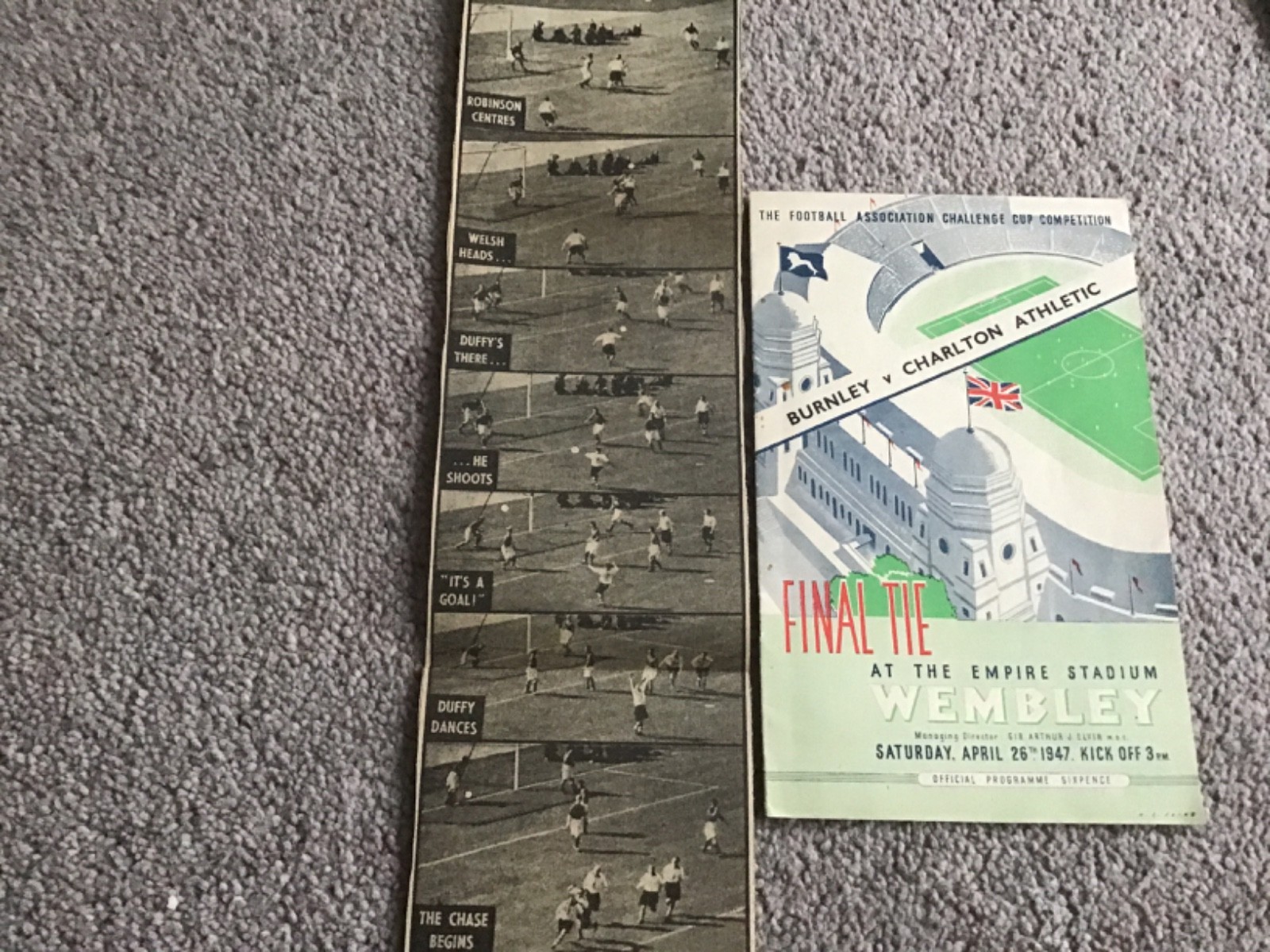 Burnley v Charlton Athletic FA Cup Final Football  Programme 26/4/1947. for sale on Ebay