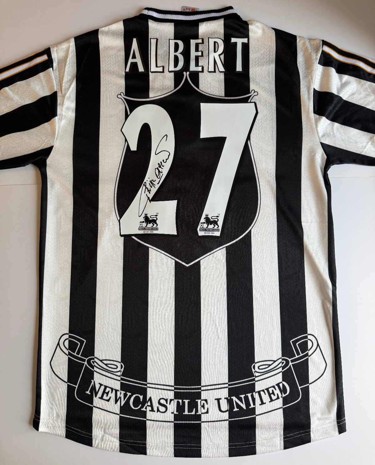Signed PHILIPPE ALBERT Shirt - Newcastle United FC -PROOF/COA- Belgium for sale on Ebay