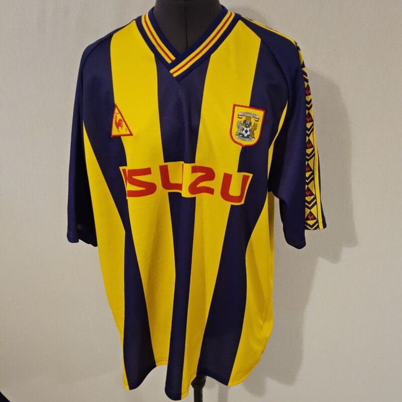 Vintage Le Coq Sportif Coventry City Football Shirt Away Top 1998 1999 XL Jersey for sale on Ebay