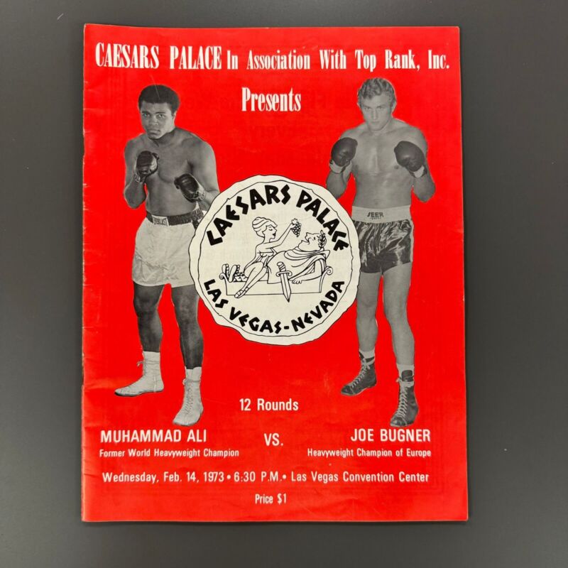 Caesars Palace 1973 Muhammad Ali vs. Joe Bugner I 1 On-Site Fight Boxing Program for sale on Ebay