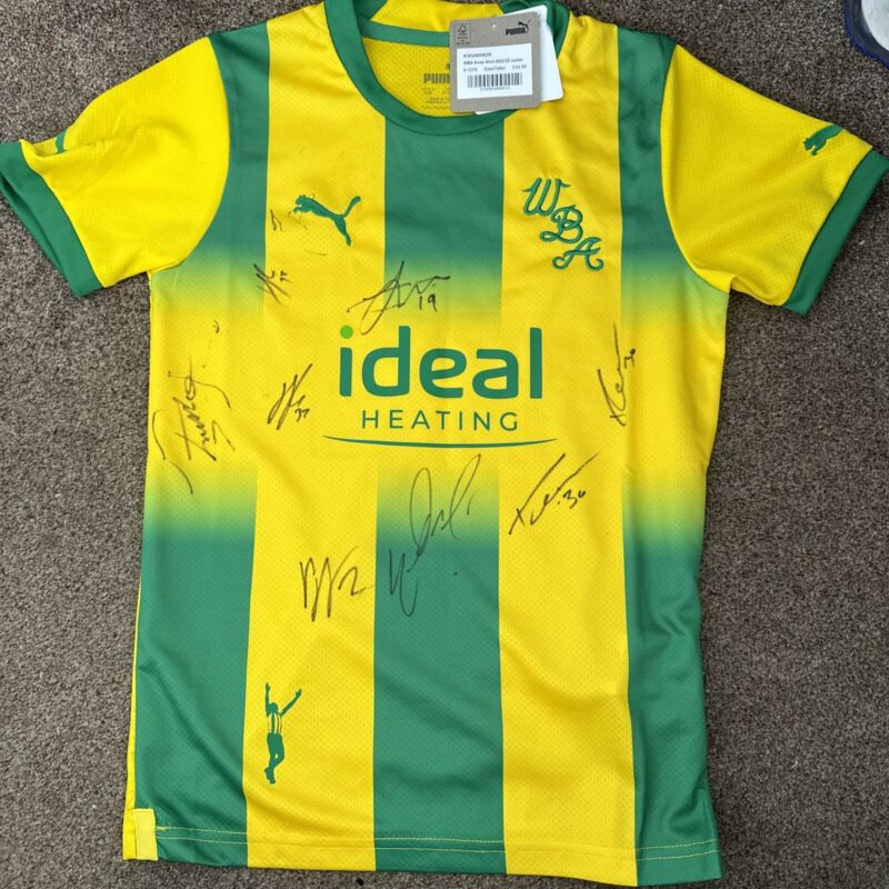 Signed WBA Away Shirt 2022/23 Junior 9/10 Year Old. West Bromwich Albion. New. for sale on Ebay