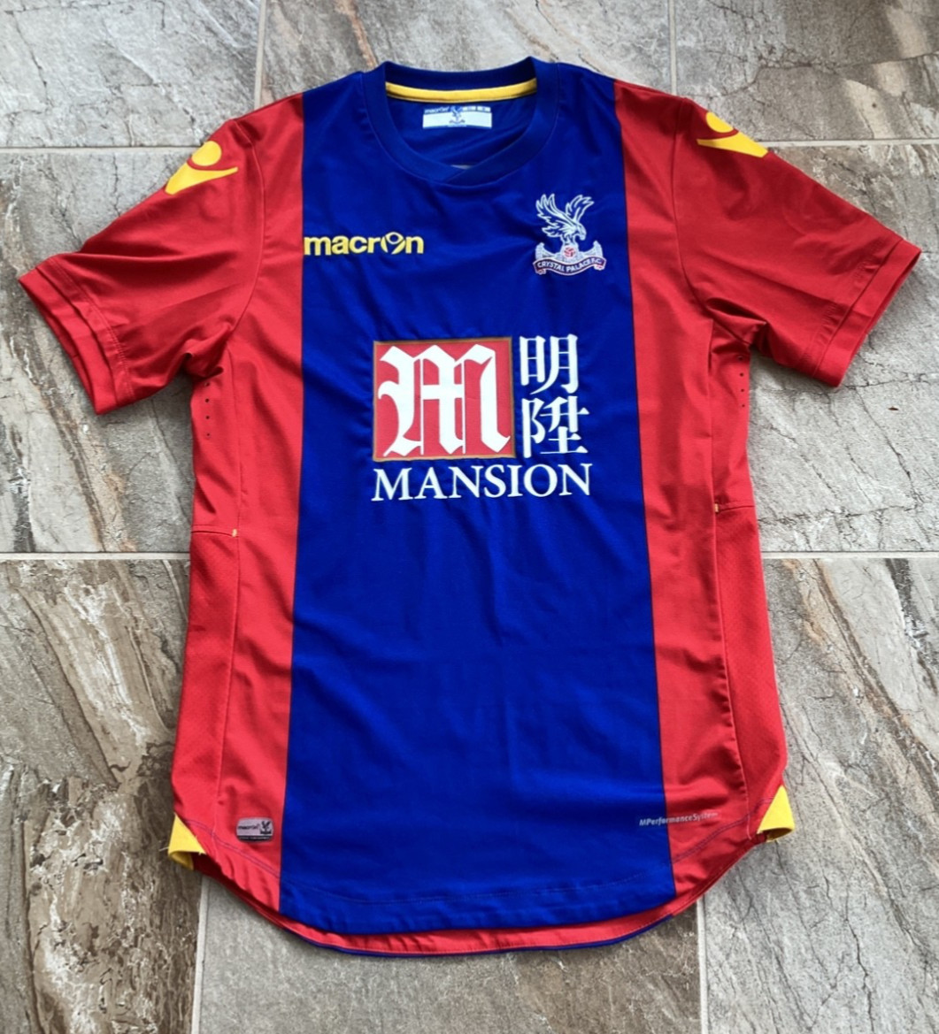 MACRON….CRYSTAL PALACE..HOME FOOTBALL SHIRT. 2016-17 SEASON…SIZE MEDIUM. for sale on Ebay