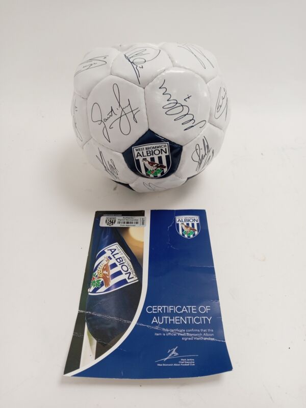 West Bromwich Albion Signed Football With Certificate Of Authenticity Pre-Owned for sale on Ebay
