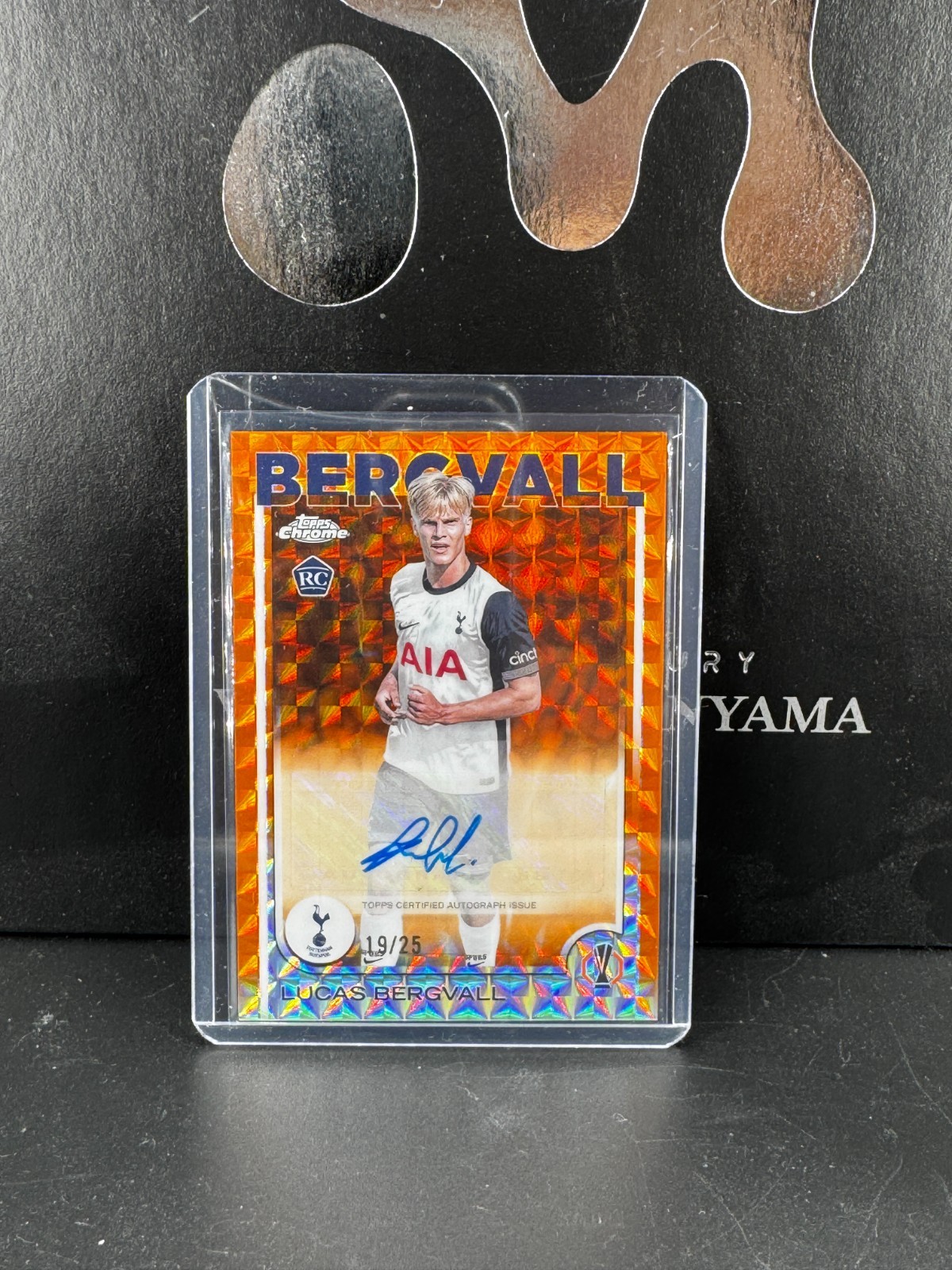 Lucas Bergvall Auto RC /25 - 2024 Topps Chrome UEFA Orange Refractor Tottenham for sale on Ebay