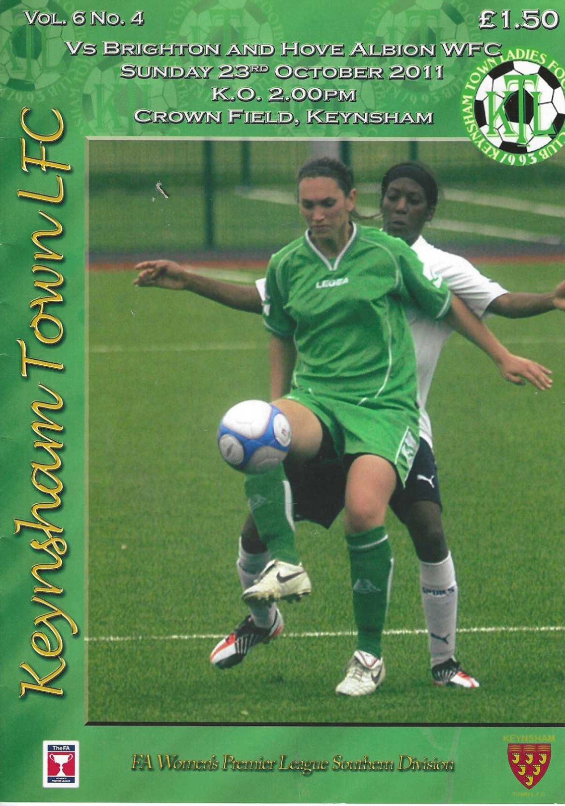 Keynsham Town Ladies v Brighton & Hove Albion Women - 2011-12 for sale on Ebay