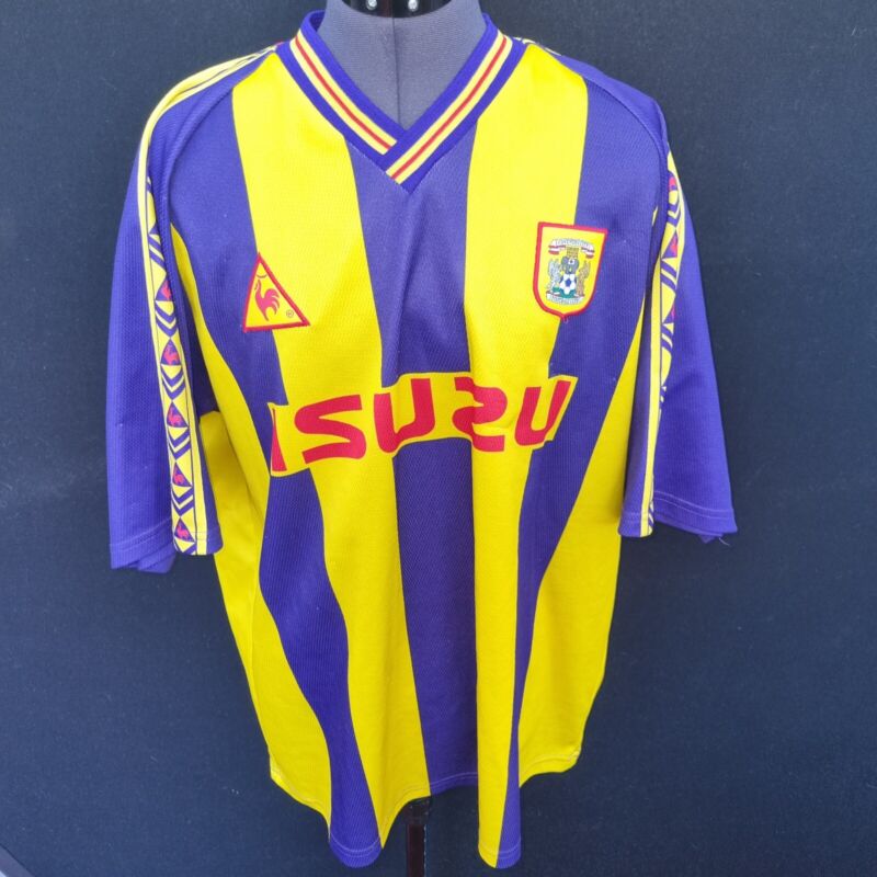 Vintage Le Coq Sportif Coventry City Football Shirt Away Top 1998 1999 XL for sale on Ebay