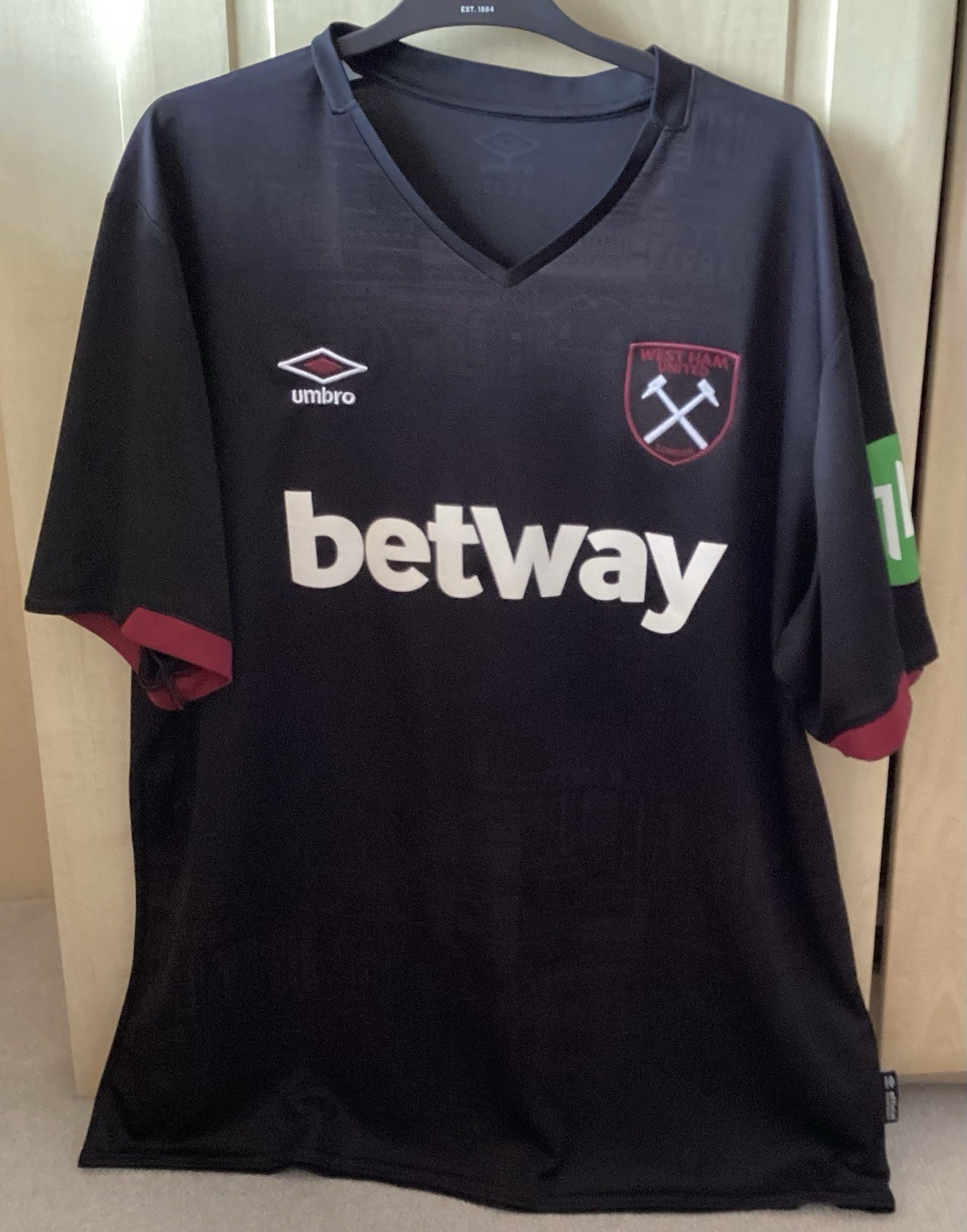 WEST HAM UMBRO AWAY SHIRT XXL SEASON 24/25 for sale on Ebay