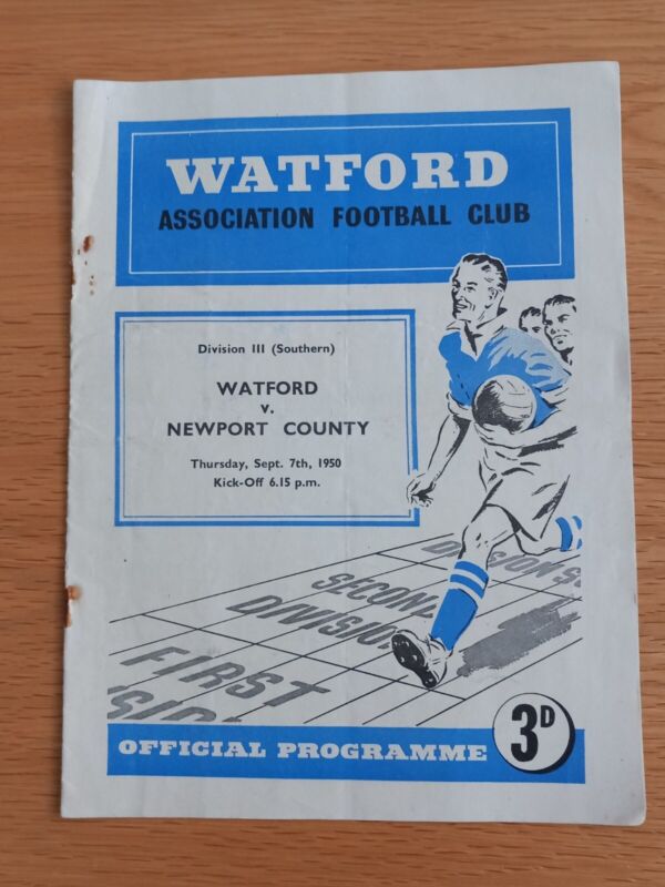 WATFORD v NEWPORT COUNTY 1950-51 PROGRAMME  for sale on Ebay
