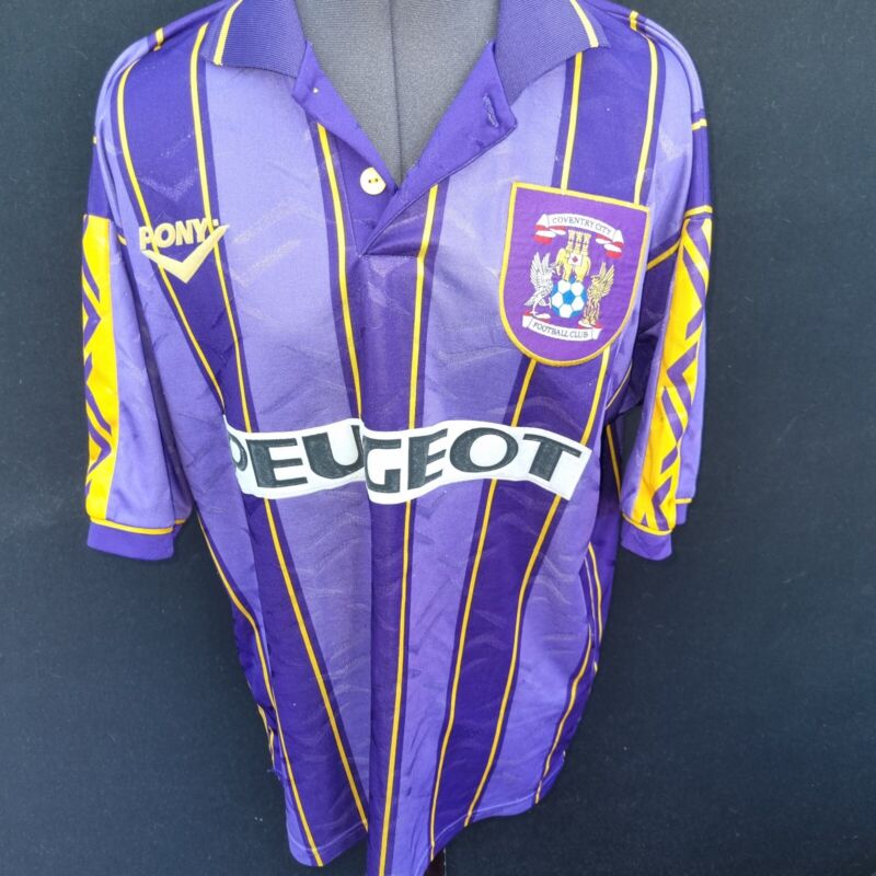 Vintage 90s Coventry City Pony 1994 - 1995 Away Football Shirt  90s Top Large L for sale on Ebay