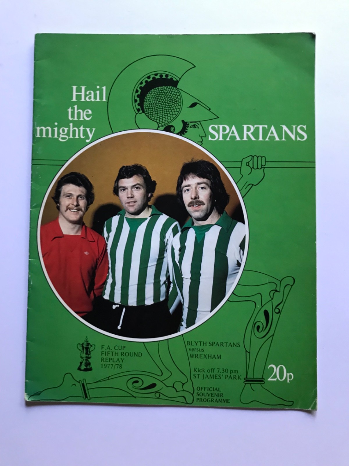 BLYTH SPARTANS v WREXHAM...1977/78 FA CUP REPLAY  (PLAYED AT NEWCASTLE) for sale on Ebay