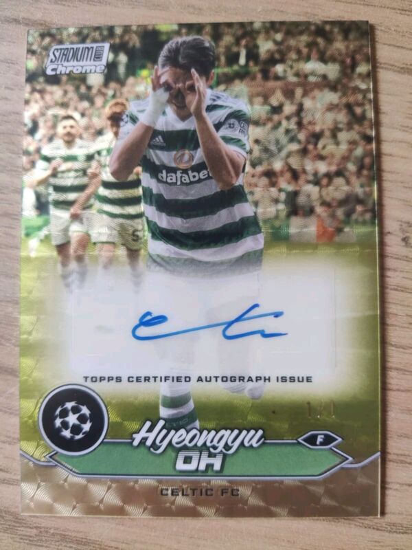 Hyeongyu Oh Celtic Topps Stadium Club Chrome 1/1 One Of One Autograph Card  for sale on Ebay
