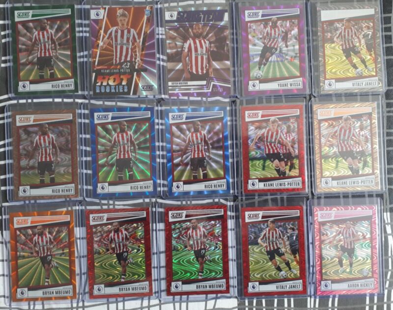 Panini Score Premier League 2022/23 Brentford Numbered x 25 Listed for sale on Ebay