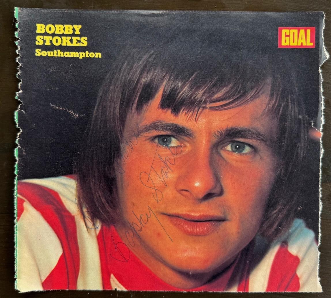 BOBBY STOKES signed 1970s SOUTHAMPTON Magazine Photo Picture FA CUP WINNER †1995 for sale on Ebay