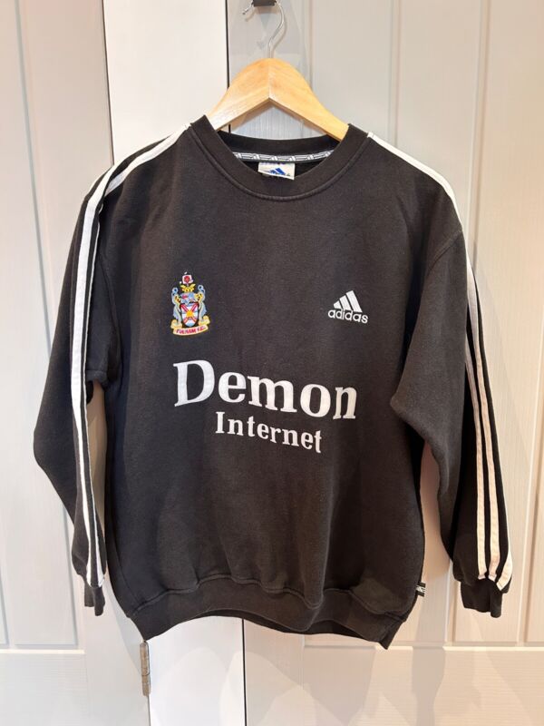 Fulham FC Retro training top 90's Demon Internet - Size 32/34 for sale on Ebay