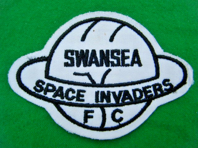 SWANSEA CITY AFC 1970's ? SEW ON BADGE / PATCH - SWANSEA SPACE INVADERS ?? for sale on Ebay