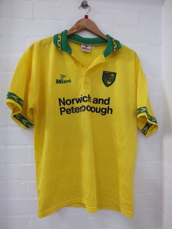 Norwich City Yellow Mitre Home Football Shirt Size Large (Hol) for sale on Ebay
