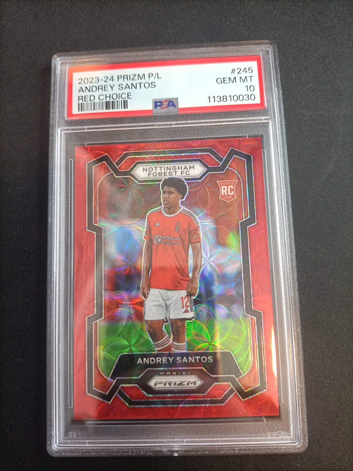 Panini Prizm 2023-24 Andrey Santos Rookie Choice /30 Psa 10 Nottingham Chelsea for sale on Ebay