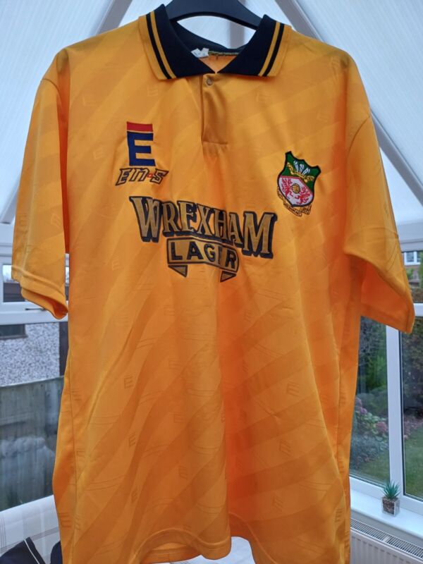 Very rare Wrexham AFC gold away shirt - 1995-97 - Wrexham Lager, size 38/40 for sale on Ebay