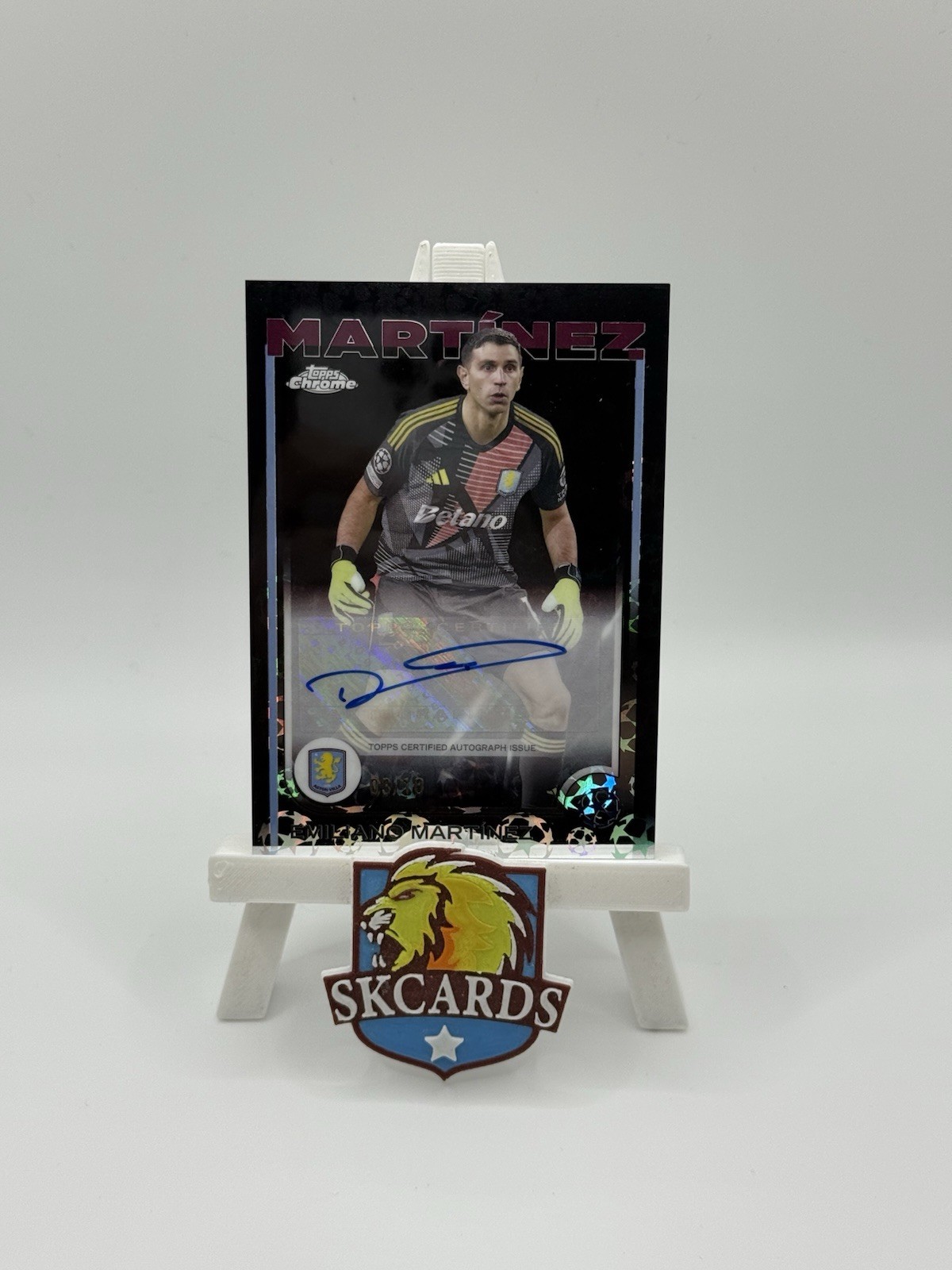 Emiliano Martinez Auto Black#/10 2024/2025 Topps UCC Logofractor Aston Villa for sale on Ebay