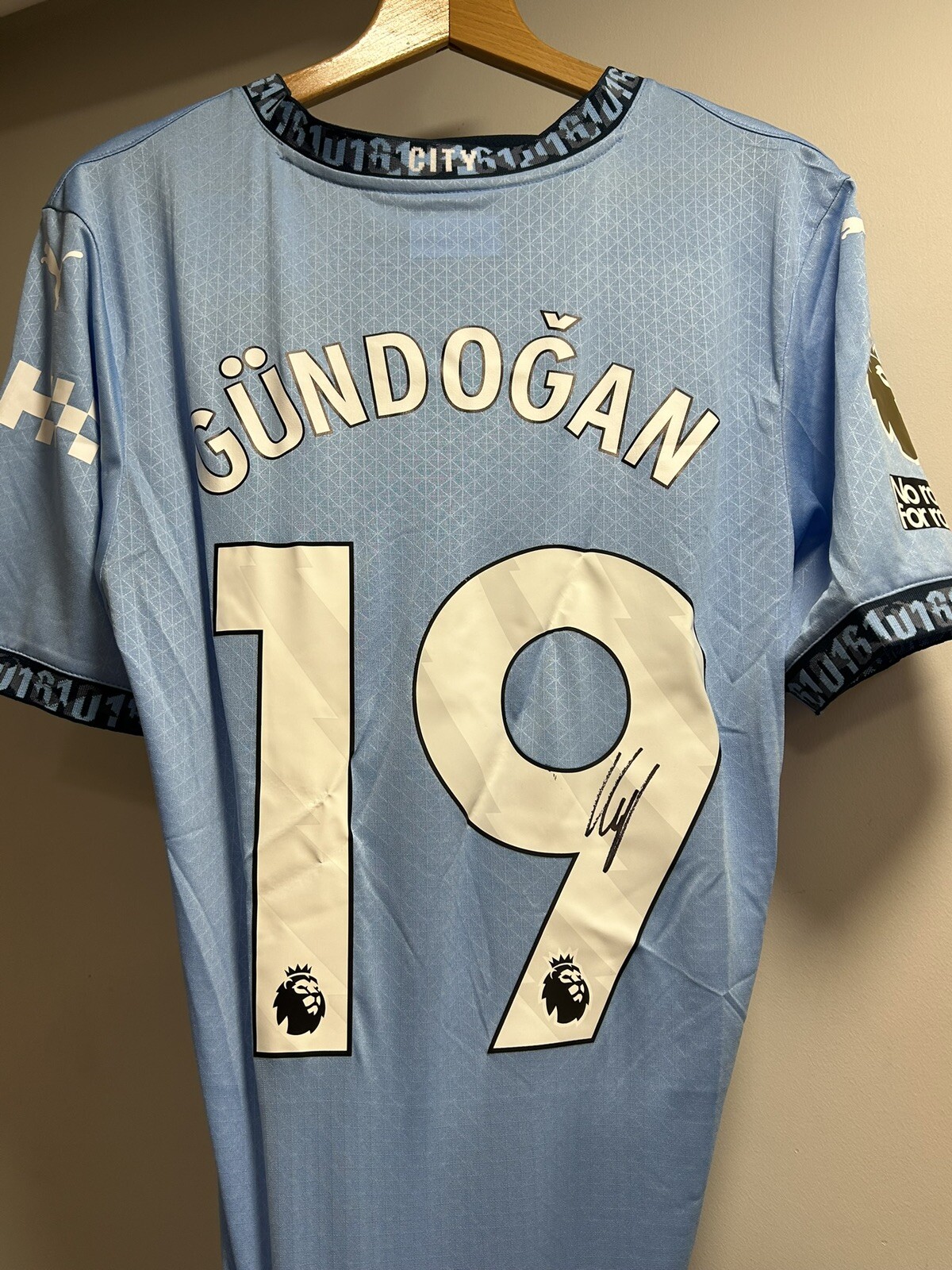 Ilkay Gundogan Signed Manchester City Shirt With COA for sale on Ebay