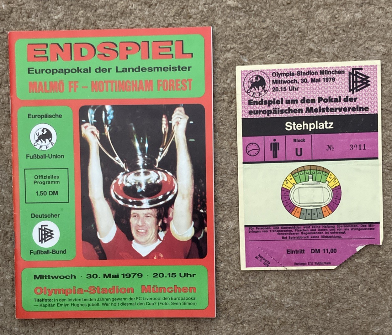 European Cup Final 1979 - Nottingham Forest v Malmo FF + Ticket for sale on Ebay