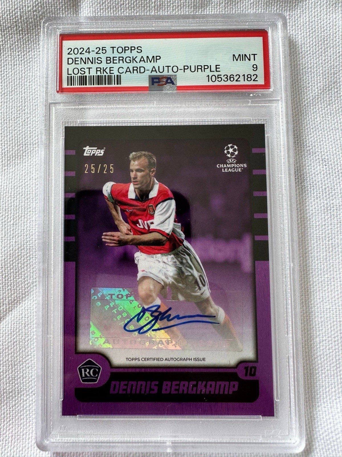 Topps Lost Rookie Dennis Bergkamp Auto /25 Autograph PSA 9 Arsenal Legend for sale on Ebay