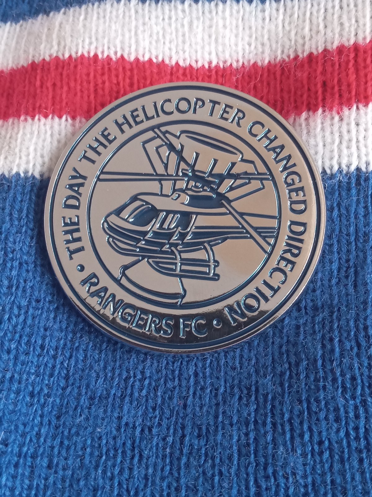 GLASGOW RANGERS FC HELICOPTER SUNDAY PIN BADGE for sale on Ebay