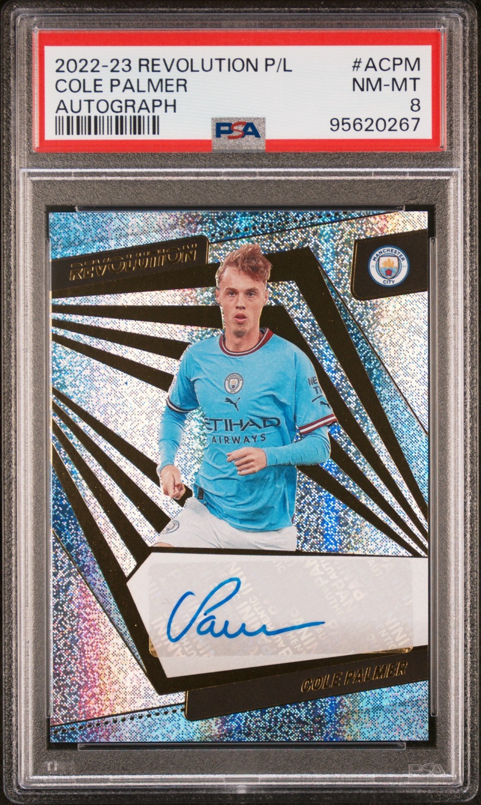 Panini 2022-23 Revolution Manchester City Auto Cole Palmer PSA 8 for sale on Ebay