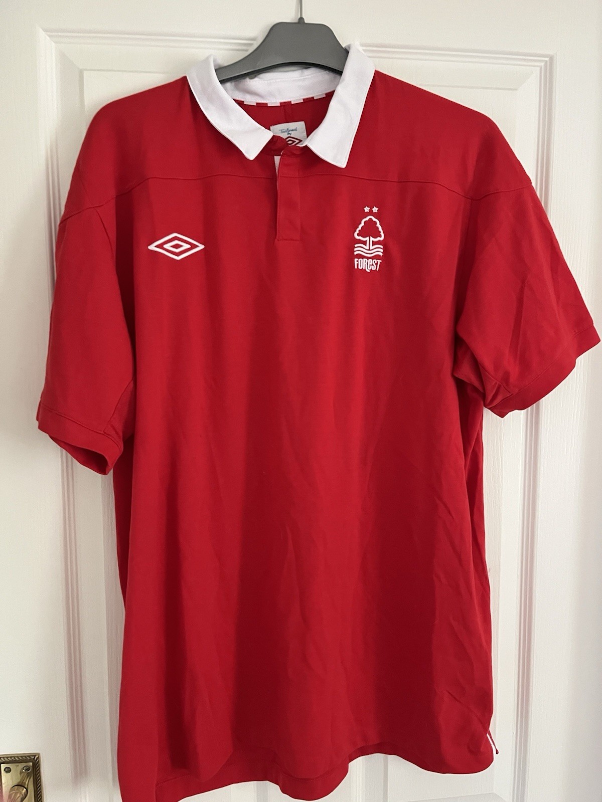 Nottingham Forest Umbro 2011/12 Home Shirt (XL). Sponsorless. Number 17  for sale on Ebay