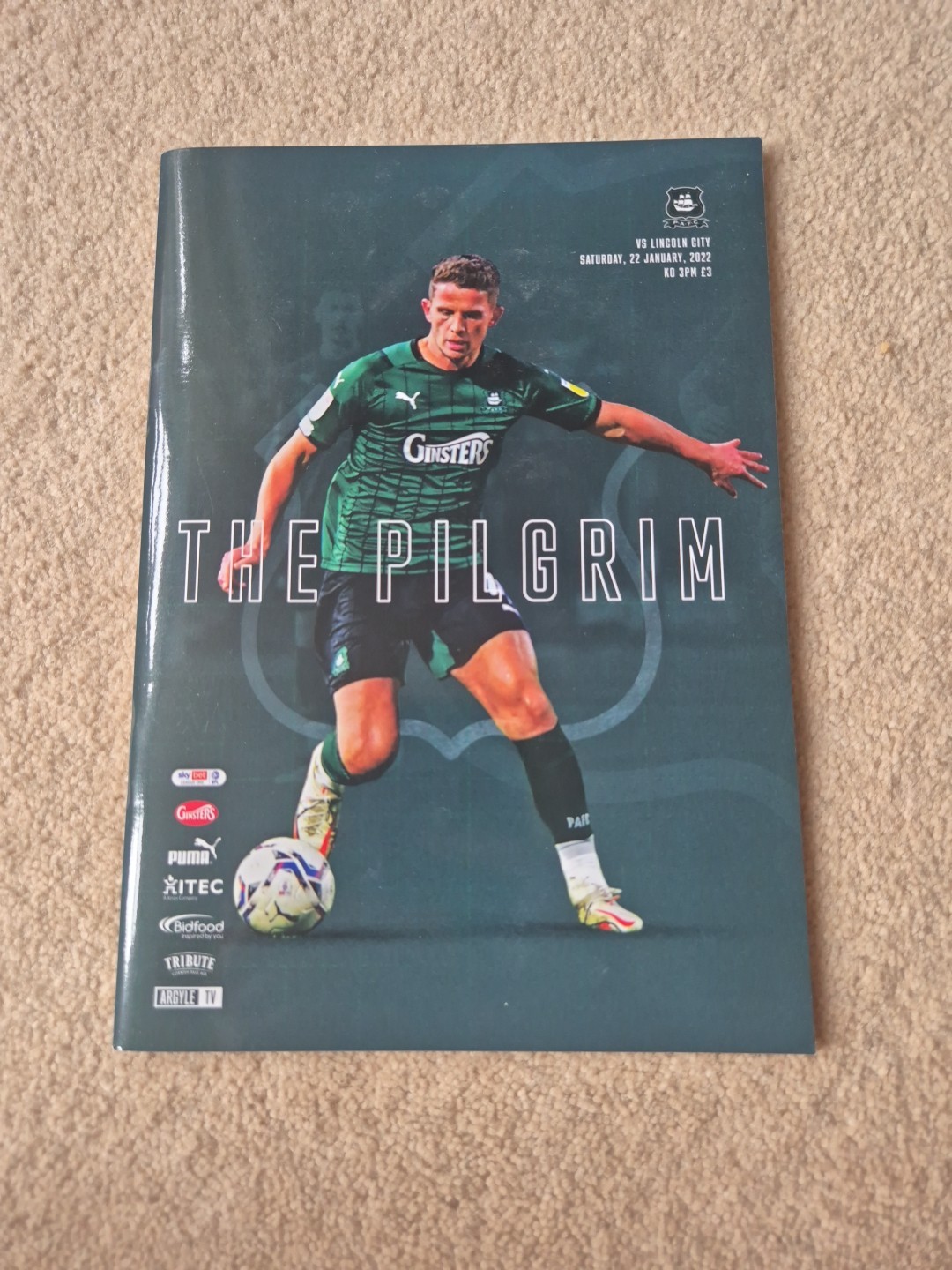 Official Match Programme Plymouth Argyle Vs Lincoln City 22nd January 2022 for sale on Ebay