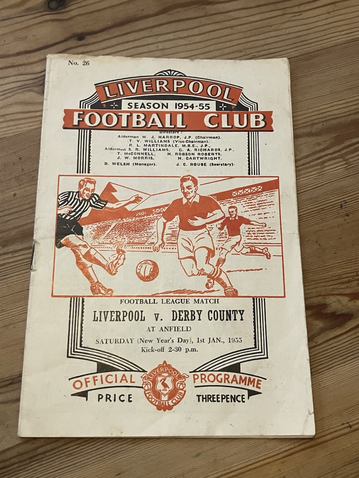 Liverpool vs Derby County 1954-55 Programme for sale on Ebay