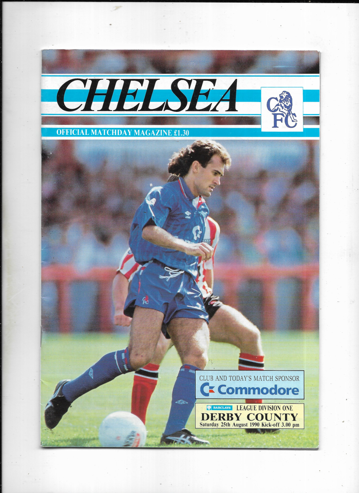 CHELSEA V DERBY COUNTY 25/08/1990 DIVISION 1   (C6) for sale on Ebay
