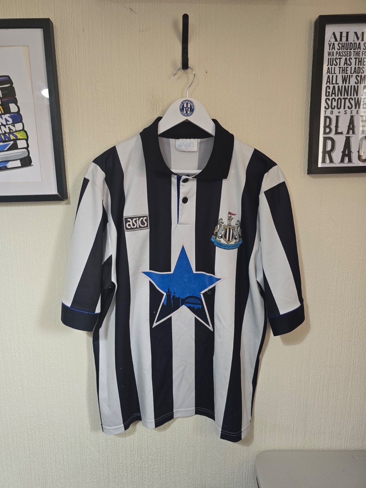 Newcastle United 1993/95 Asics home shirt, XL for sale on Ebay