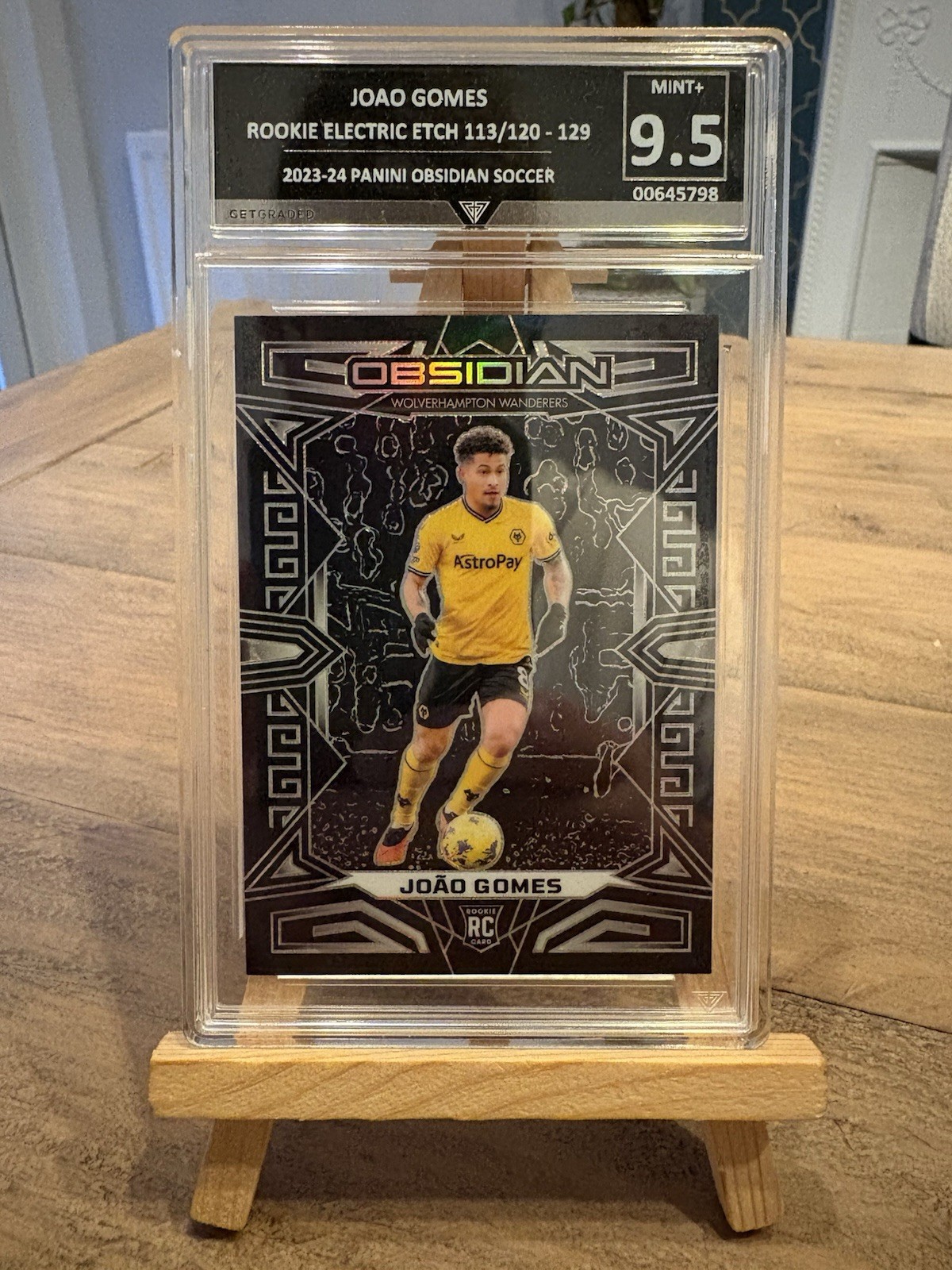 Electric Etch Obsidian Joao Gomes Rookie Card /120. GetGraded 9.5 Wolves, Brazil for sale on Ebay