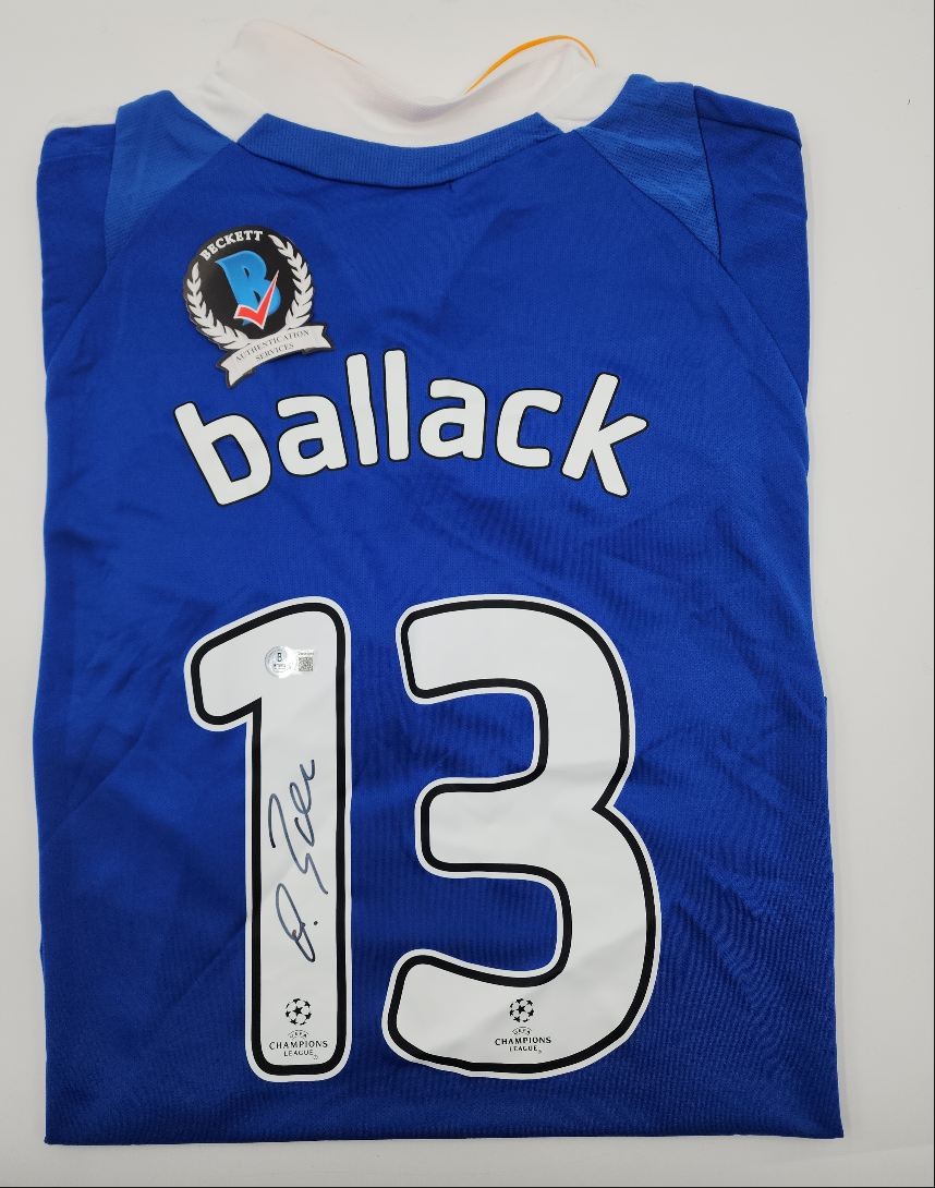 MICHAEL BALLACK BECKETT CERT BLUE CHELSEA #13 JERSEY AUTOGRAPH AUTO Q4067 for sale on Ebay