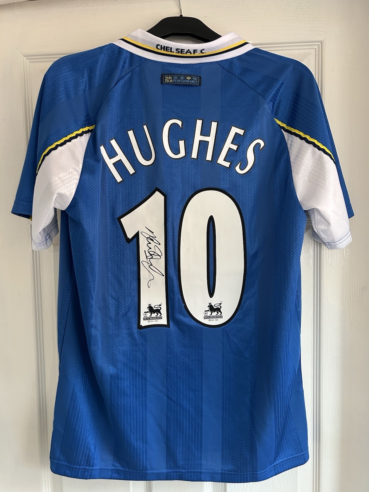 Signed Mark Hughes Chelsea Shirt with C.O.A. for sale on Ebay