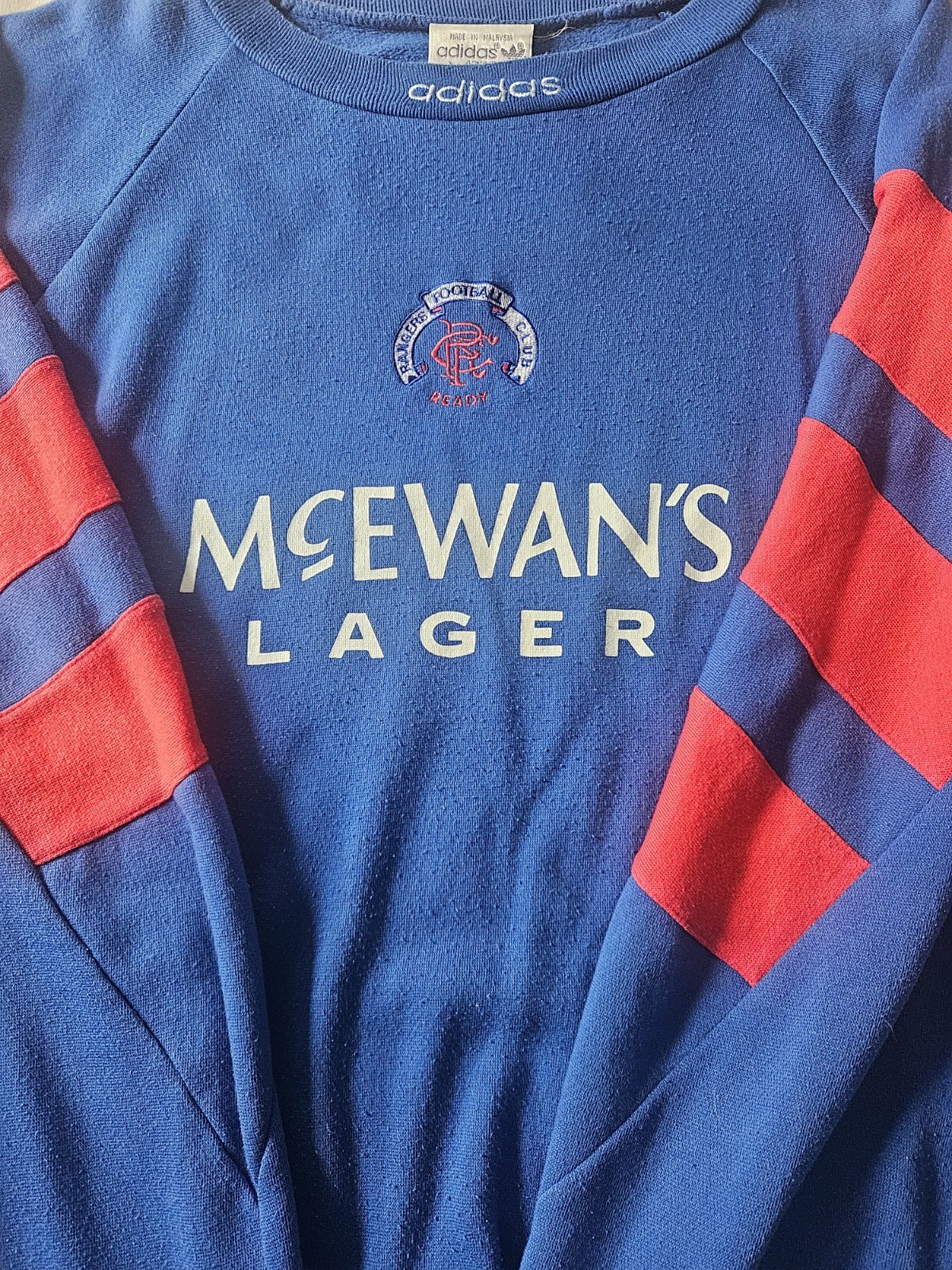 Glasgow Rangers Training Top Mens  XL, With 5  In A Row Patch for sale on Ebay