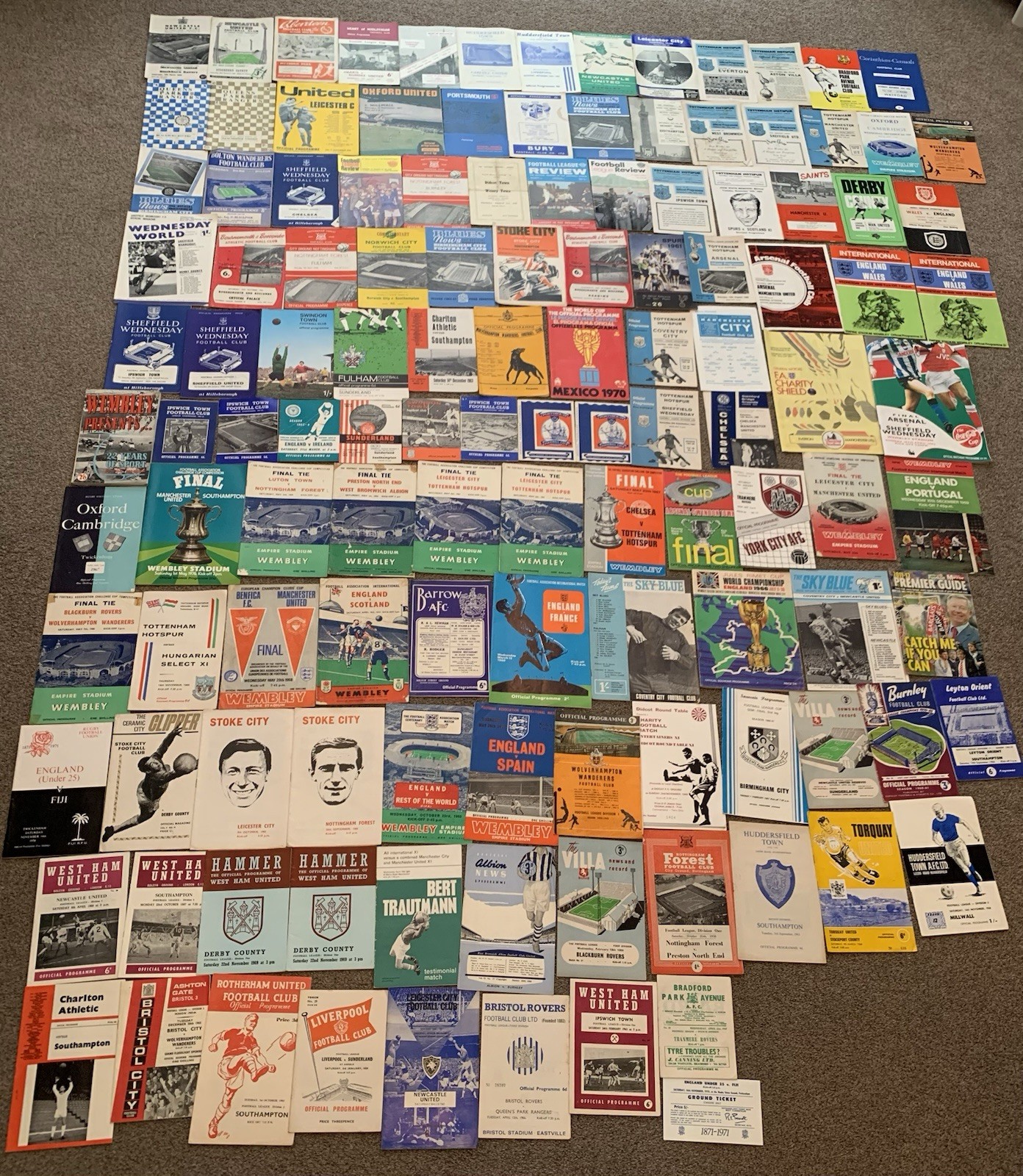Collection 100+ Football Programmes - Wembley Finals - 1960s - 1970s - 1980s + for sale on Ebay