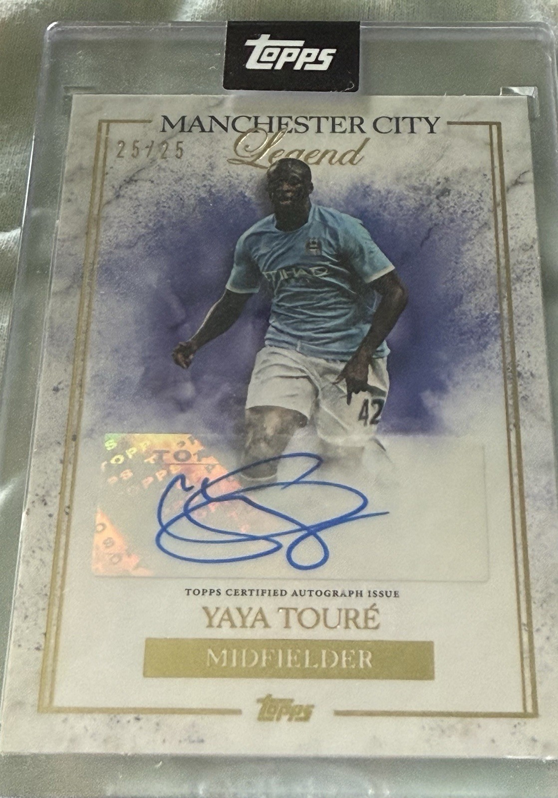 Topps Manchester City Forever Yaya Toure Autograph Card 25/25 for sale on Ebay