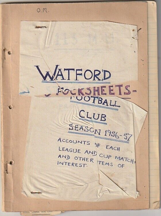 WATFORD SCRAPBOOK - 1956/57 SEASON - ESTIMATED 120 CUTTINGS + ALL-STAR PROGRAMME for sale on Ebay