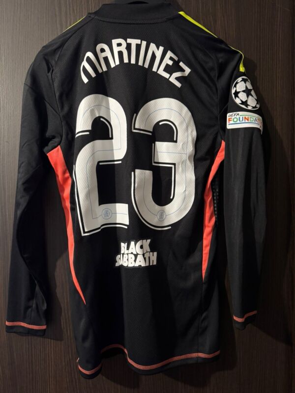 Aston Villa Adidas Goalkeeper Shirt 2024-25 - Martinez UCL Patch - Black Sabbath for sale on Ebay