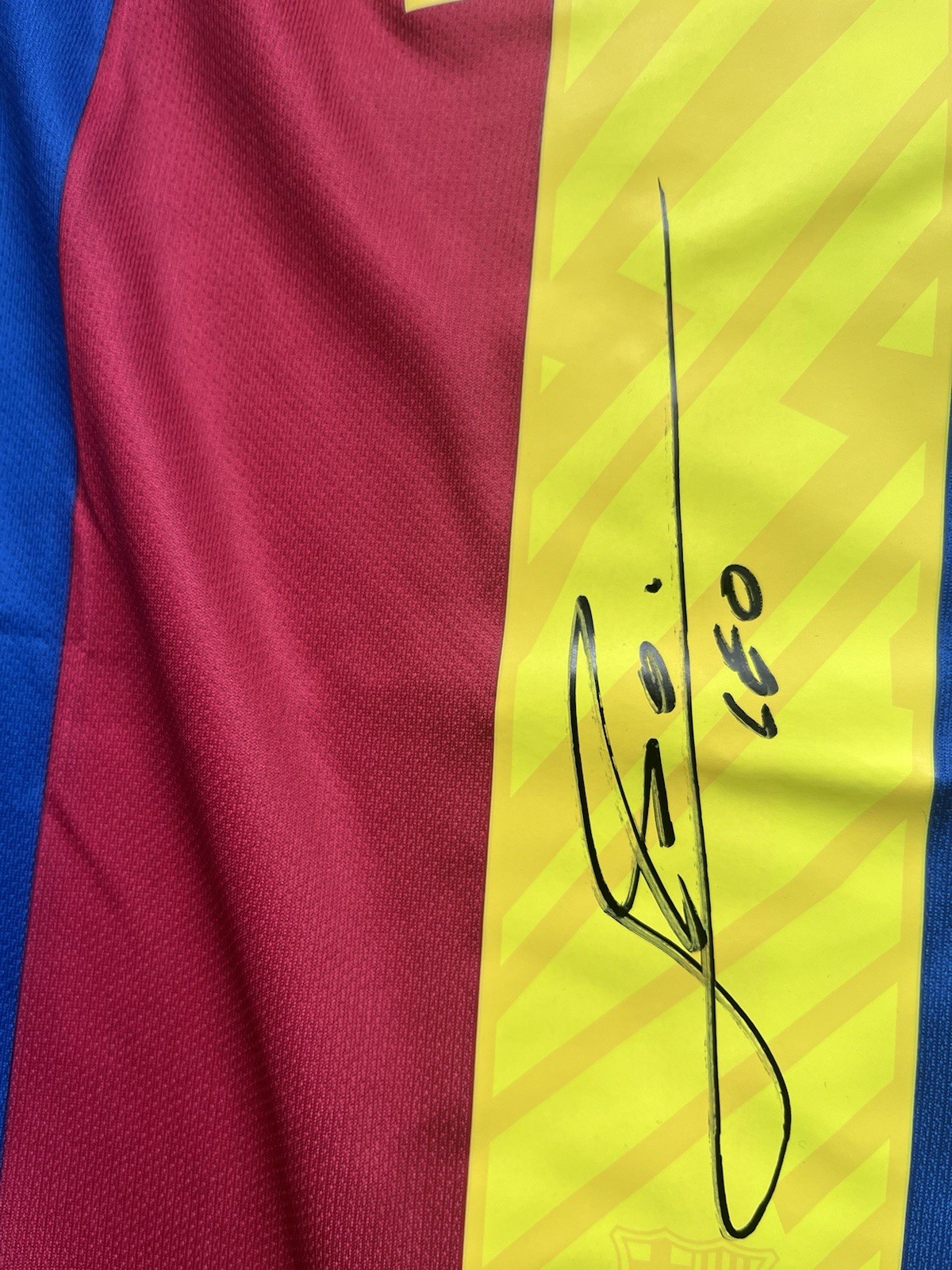 Lionel Messi Original Hand Signed Barcelona Jersey Beckett BAS sticker for sale on Ebay